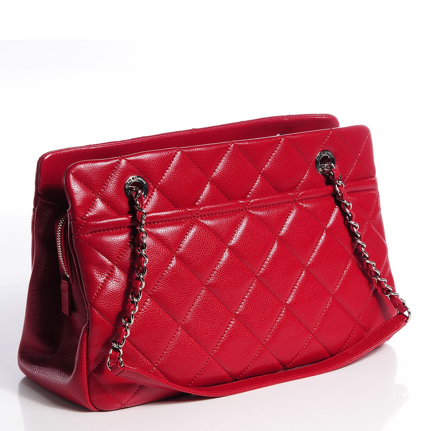 Caviar Timeless CC Shopping Tote Rouge
