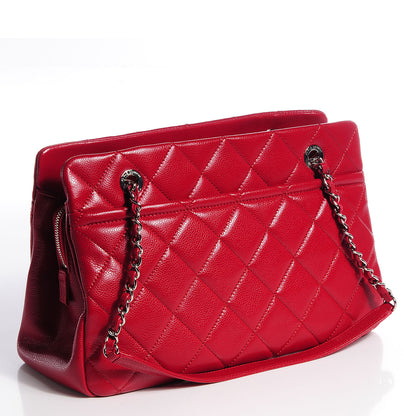 Chanel Caviar Timeless CC Shopping Tote Rouge 3 of 9