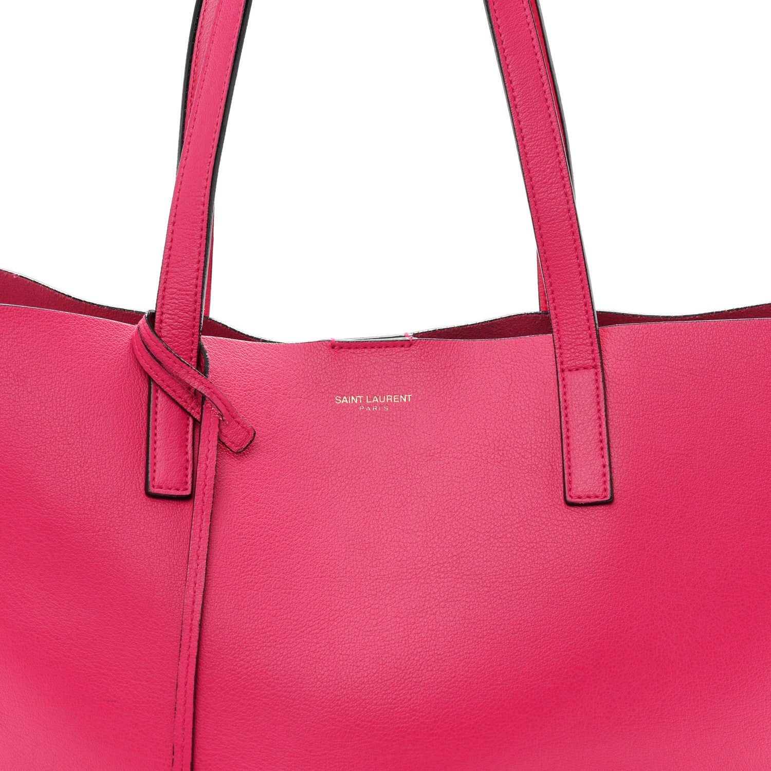 Saint Laurent Calfskin Large Shopping Tote Fuchsia 8 of 10