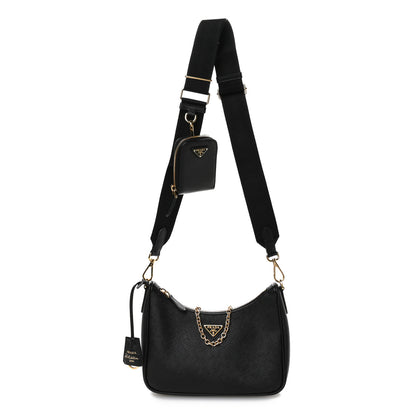 Prada Saffiano Lux Re-Edition 2005 Shoulder Bag Black 1 of 12