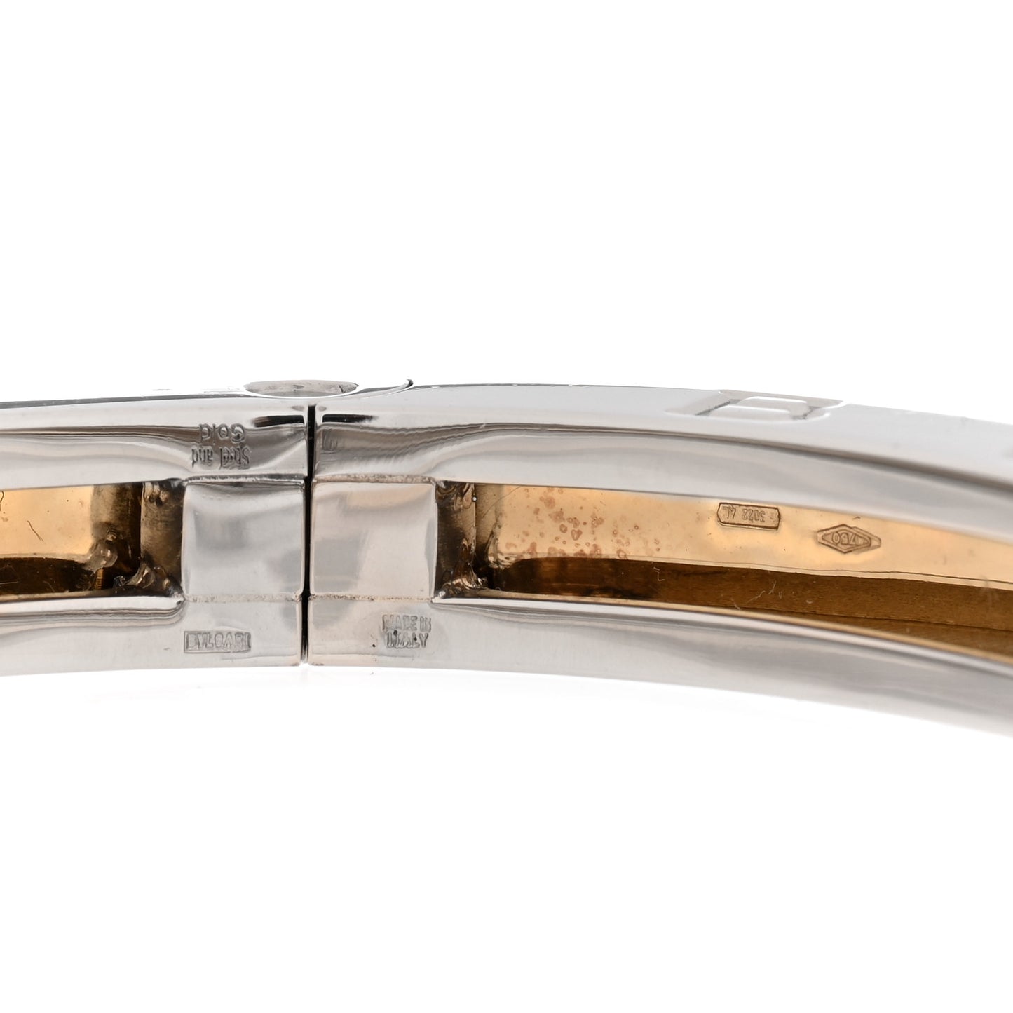 18K Yellow Gold Stainless Steel B.Zero1 Bangle Bracelet