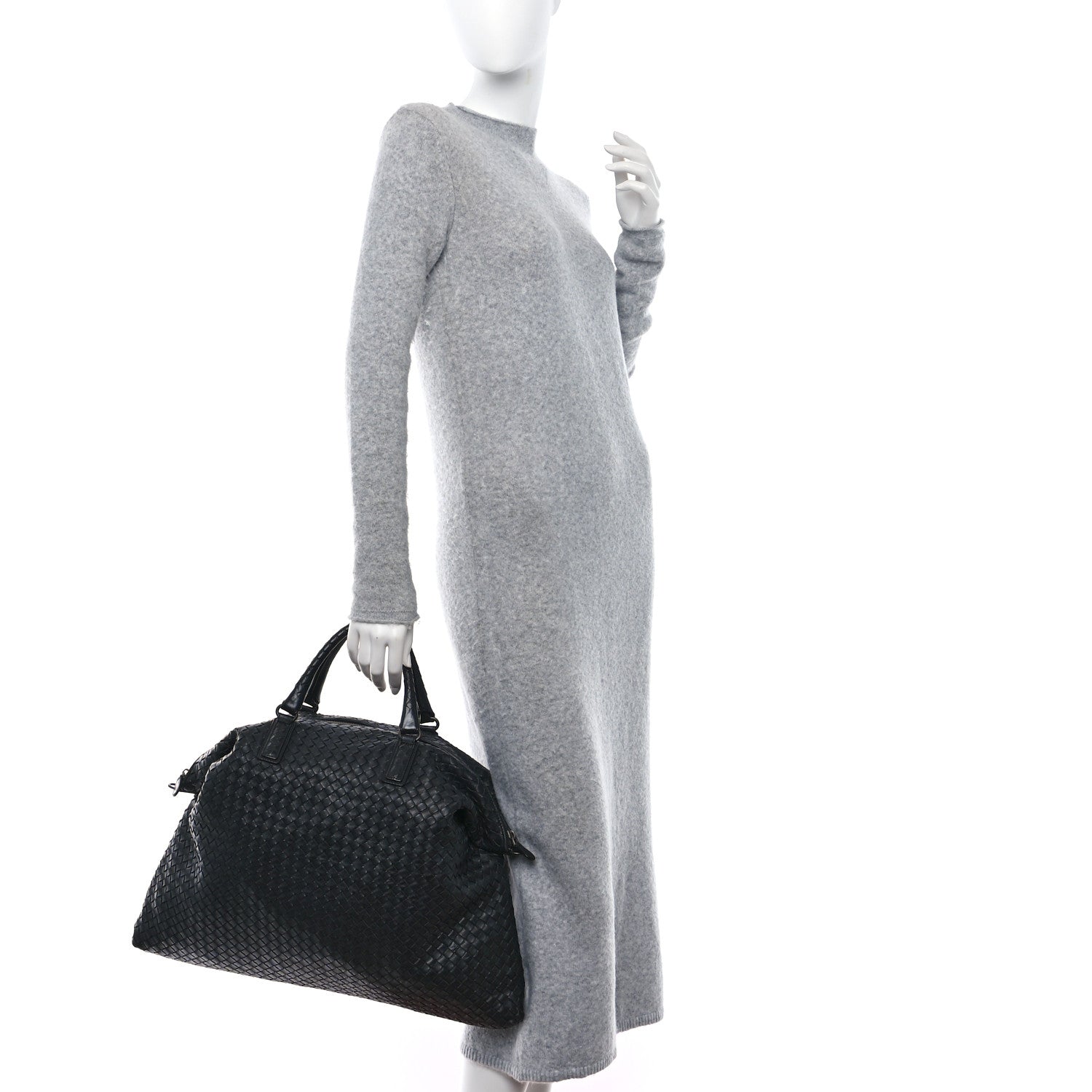 Bottega Veneta Nappa Intrecciato Maxi Convertible Tote Black 2 of 9