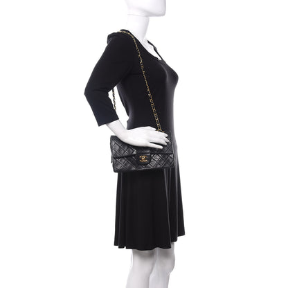 Chanel Lambskin Quilted Small Double Flap Black 3 of 17