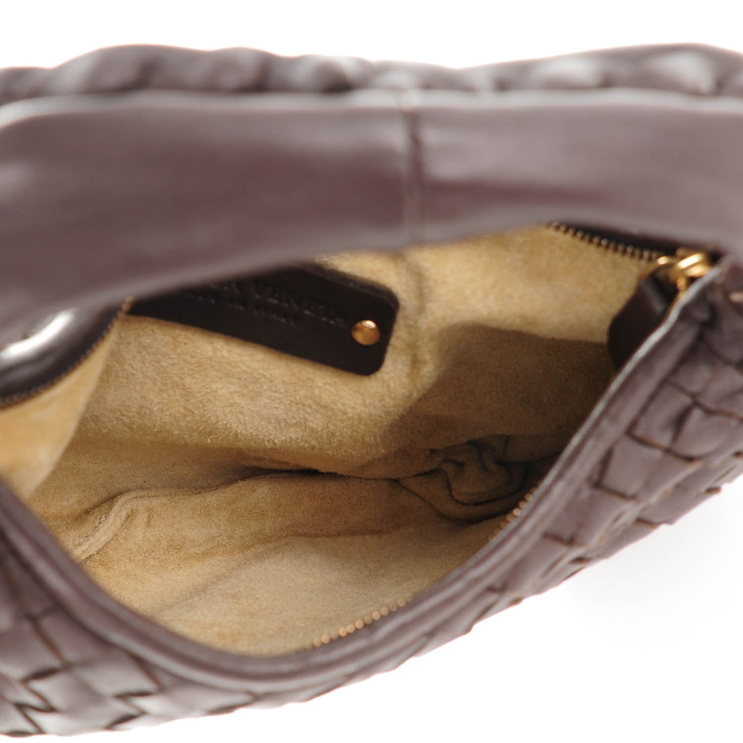 Nappa Intrecciato Mini Veneta Hobo Ebano