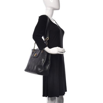 Chanel Caviar Shoulder Bag Black 2 of 10