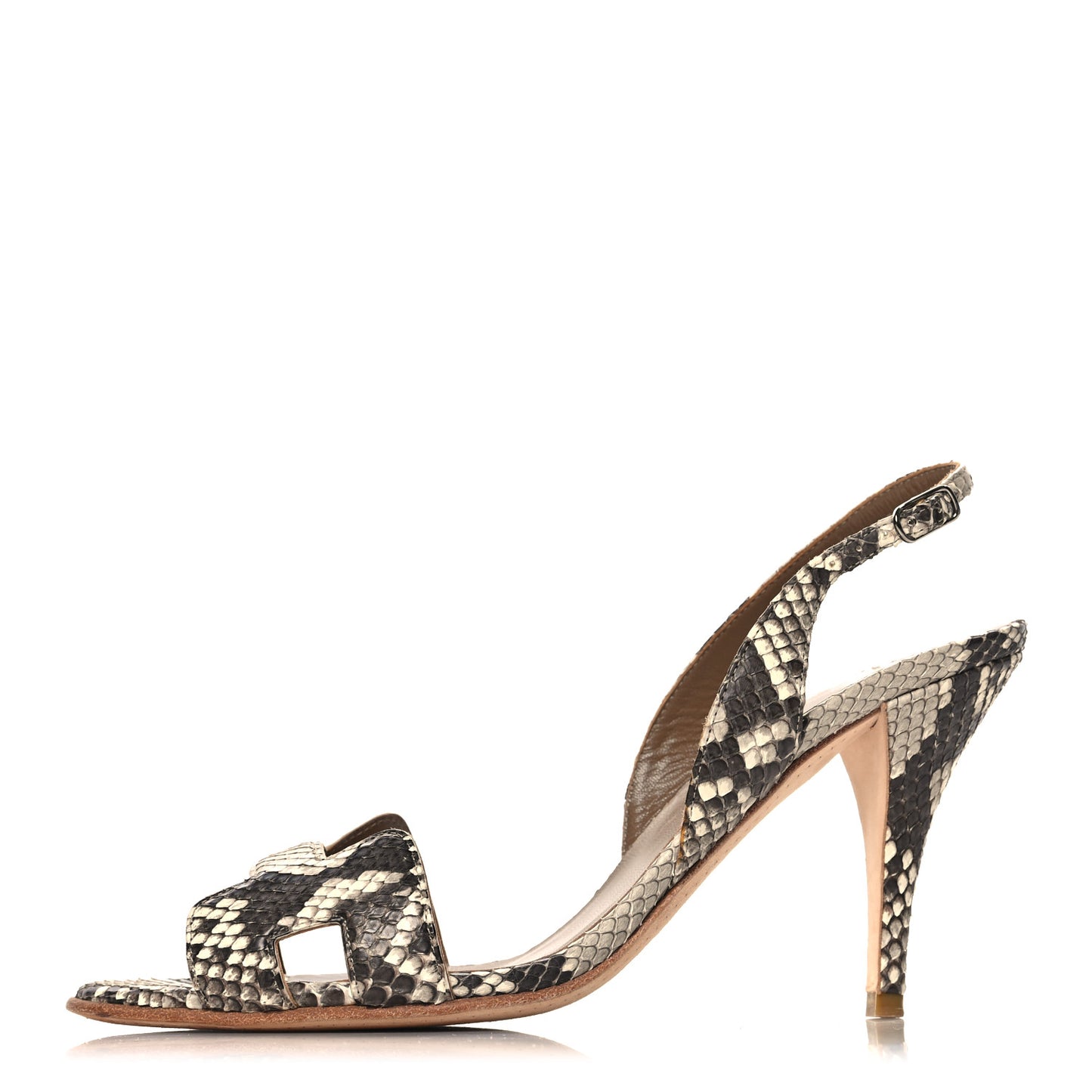 Snakeskin Night 70 Sandals 38.5 Granit