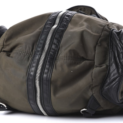 Alexander Wang Lambskin Nylon Marti Backpack Military Green Nickel Hardware 6 of 10