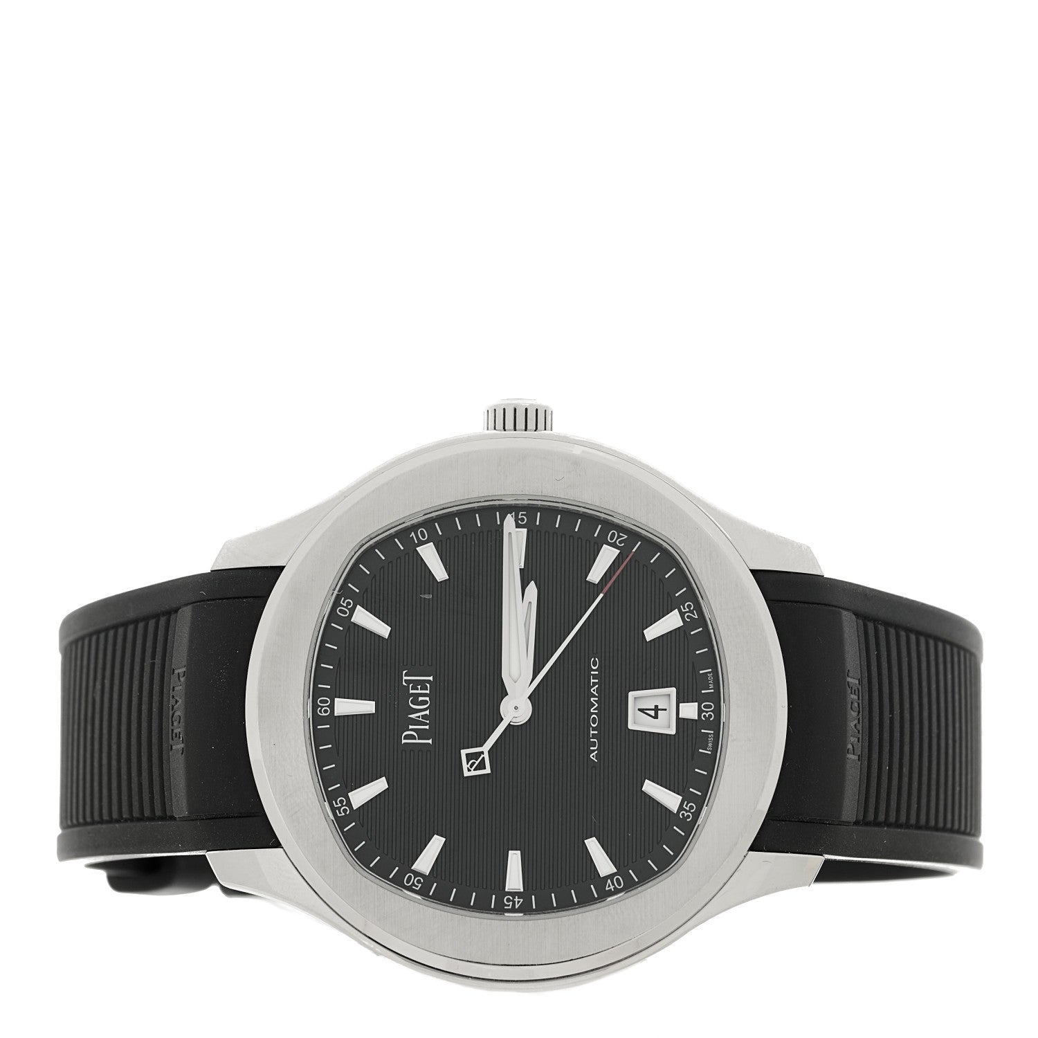 Piaget Stainless Steel Rubber 42mm Polo Date Automatic Watch Black 2 of 5