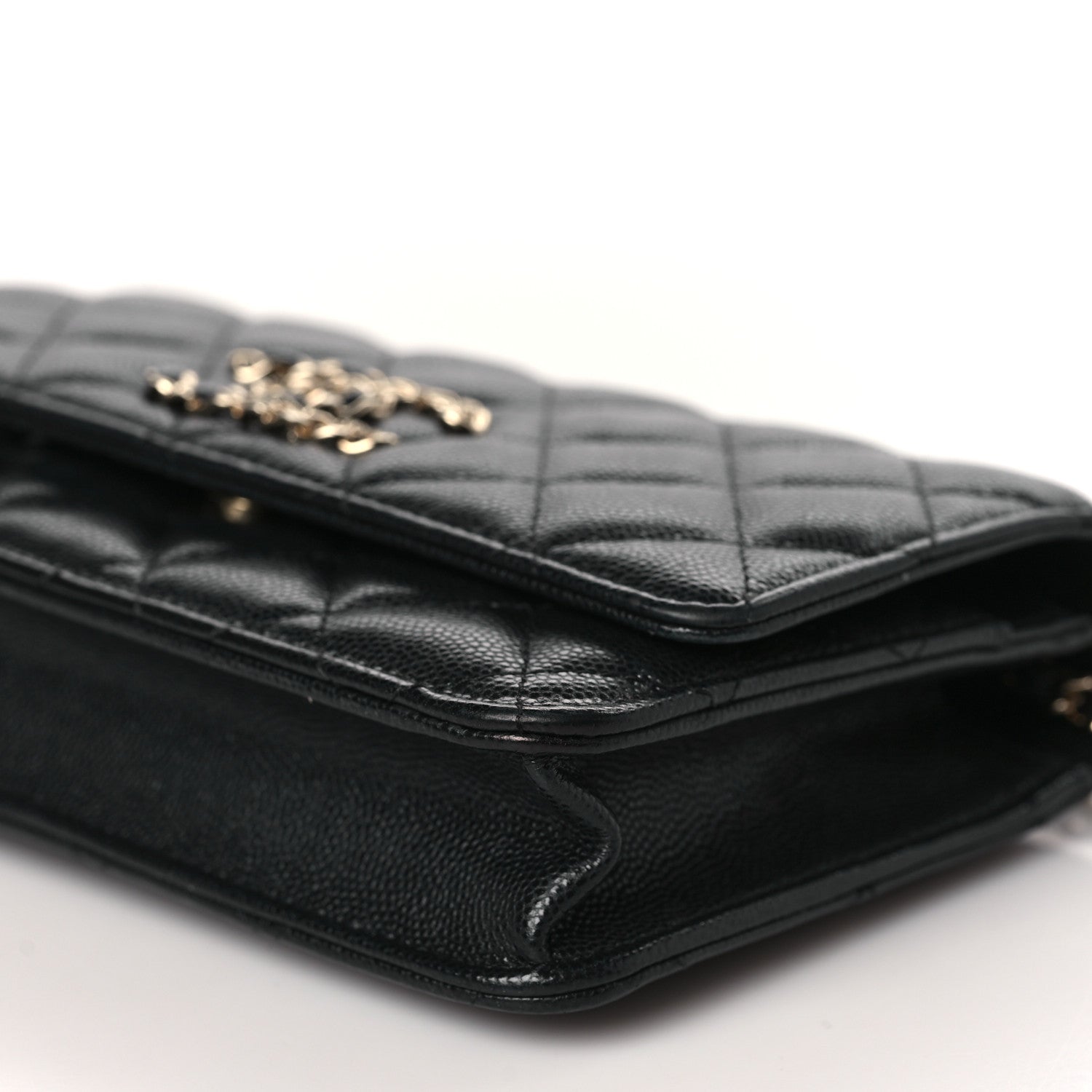 Chanel Caviar Quilted French New Wave Chain CC Wallet On Chain WOC Black 10 of 11