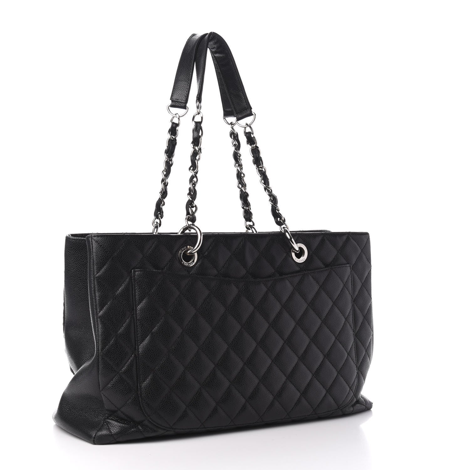 Chanel Caviar Quilted XL Grand Shopping Tote GST Black 3 of 13