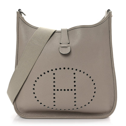 Hermes Taurillon Clemence Evelyne GM Gris Tourterelle 1 of 9