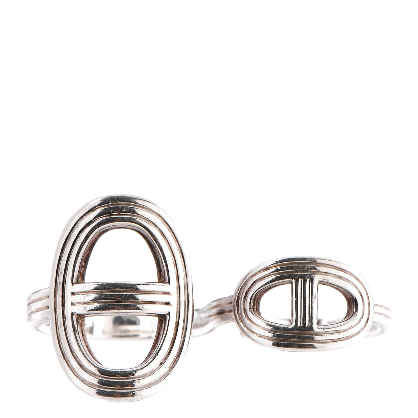 Sterling Silver Double Chaine d'Ancre 24 TGM Ring 53 6.25