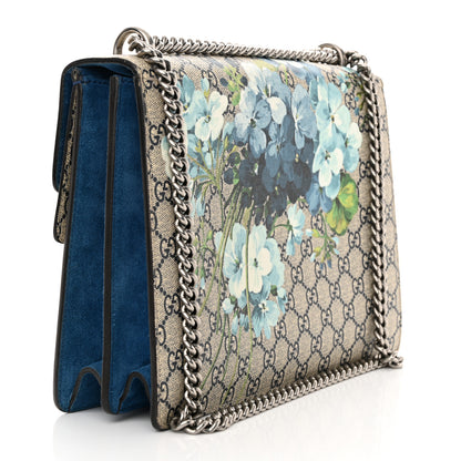 Gucci GG Supreme Monogram Blooms Medium Dionysus Shoulder Bag Beige Navy Vintage Blue 3 of 12
