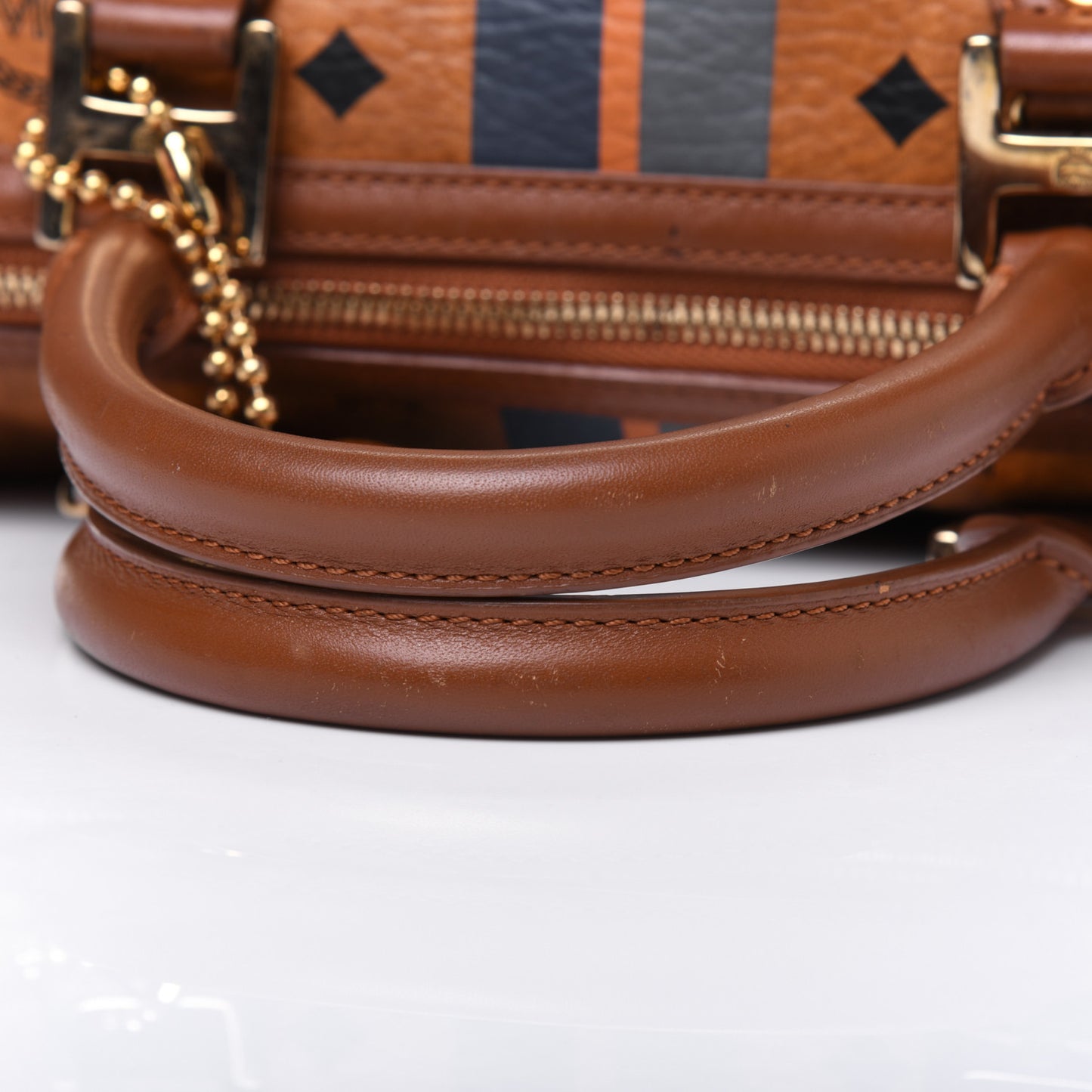 Visetos Dog Bone Boston Bag Cognac