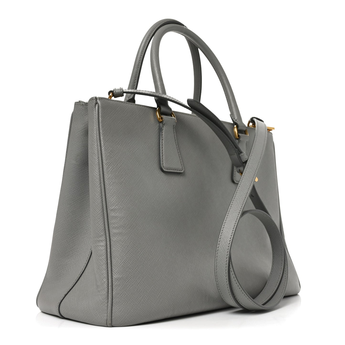 Saffiano Medium Galleria Double Zip Tote Marmo