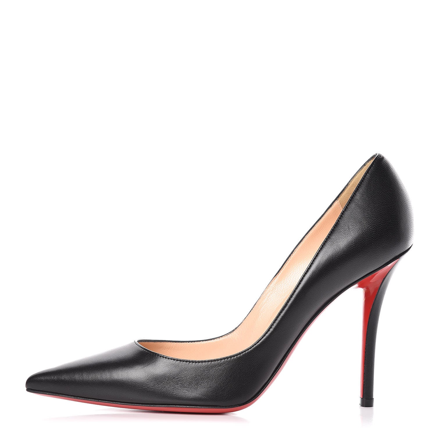 Christian Louboutin Shiny Nappa Apostrophy 100 Pumps 39 Black 1 of 8