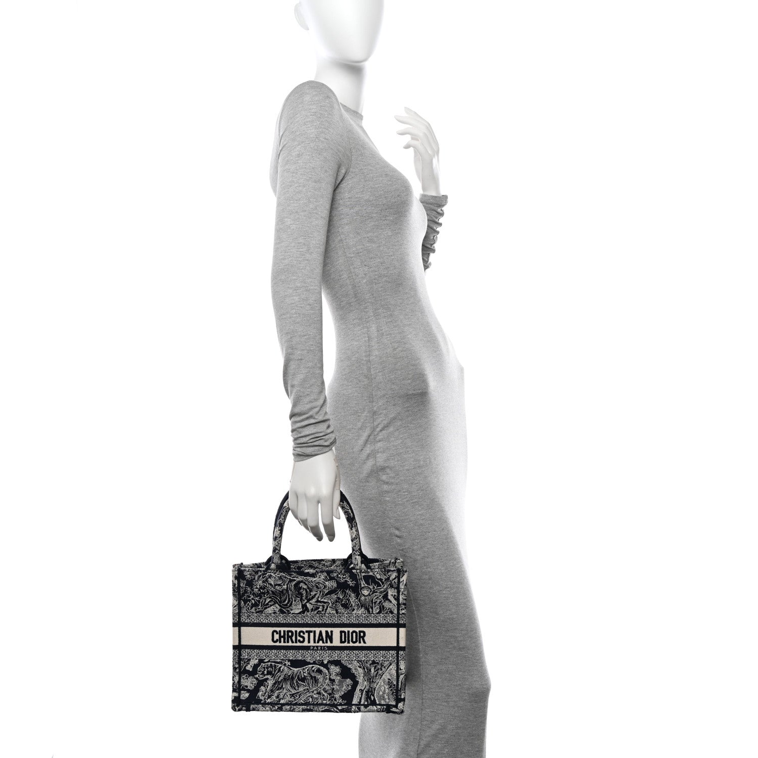 Christian Dior Canvas Embroidered Small Dioriviera Toile De Jouy Book Tote Blue 2 of 16