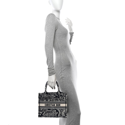 Christian Dior Canvas Embroidered Small Dioriviera Toile De Jouy Book Tote Blue 2 of 16