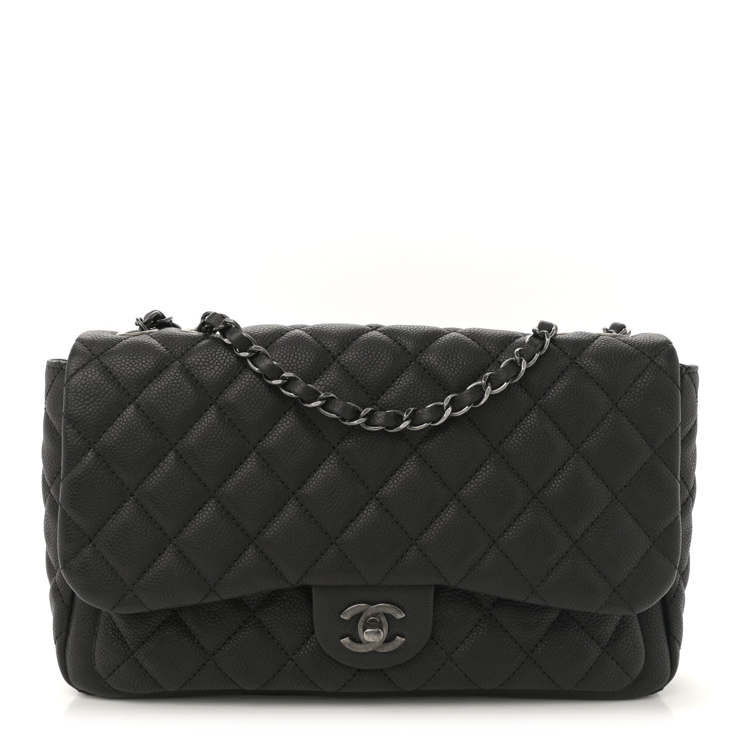 Chanel Caviar Quilted Large Now and Forever Flap Black 1 of 12