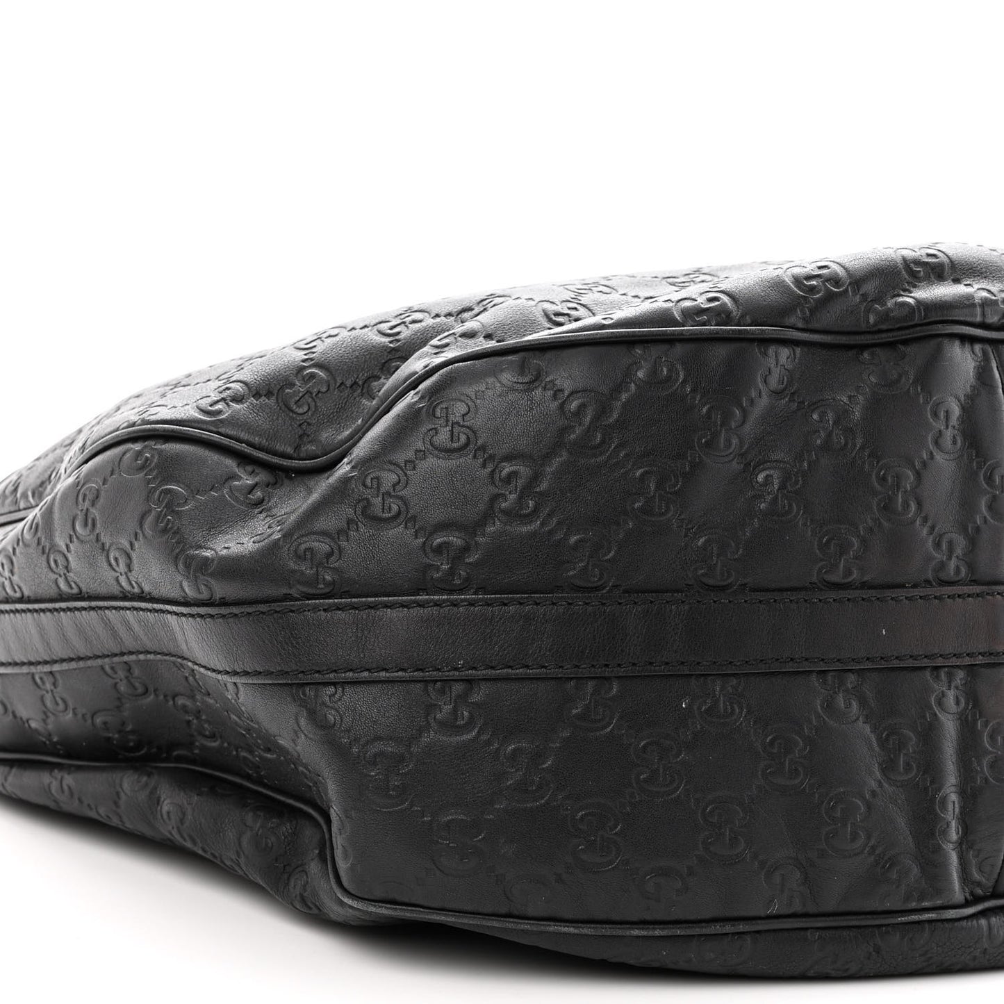 Guccissima Large GG Twins Hobo Black