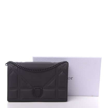 Christian Dior Ultra Matte Calfskin Diorama Wallet on Chain Pouch Black 11 of 11