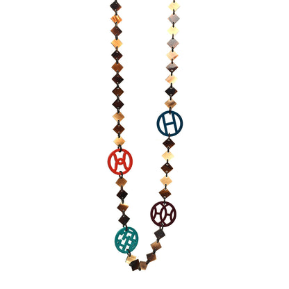 Hermes Buffalo Horn Lacquer Deva Necklace 1 of 5
