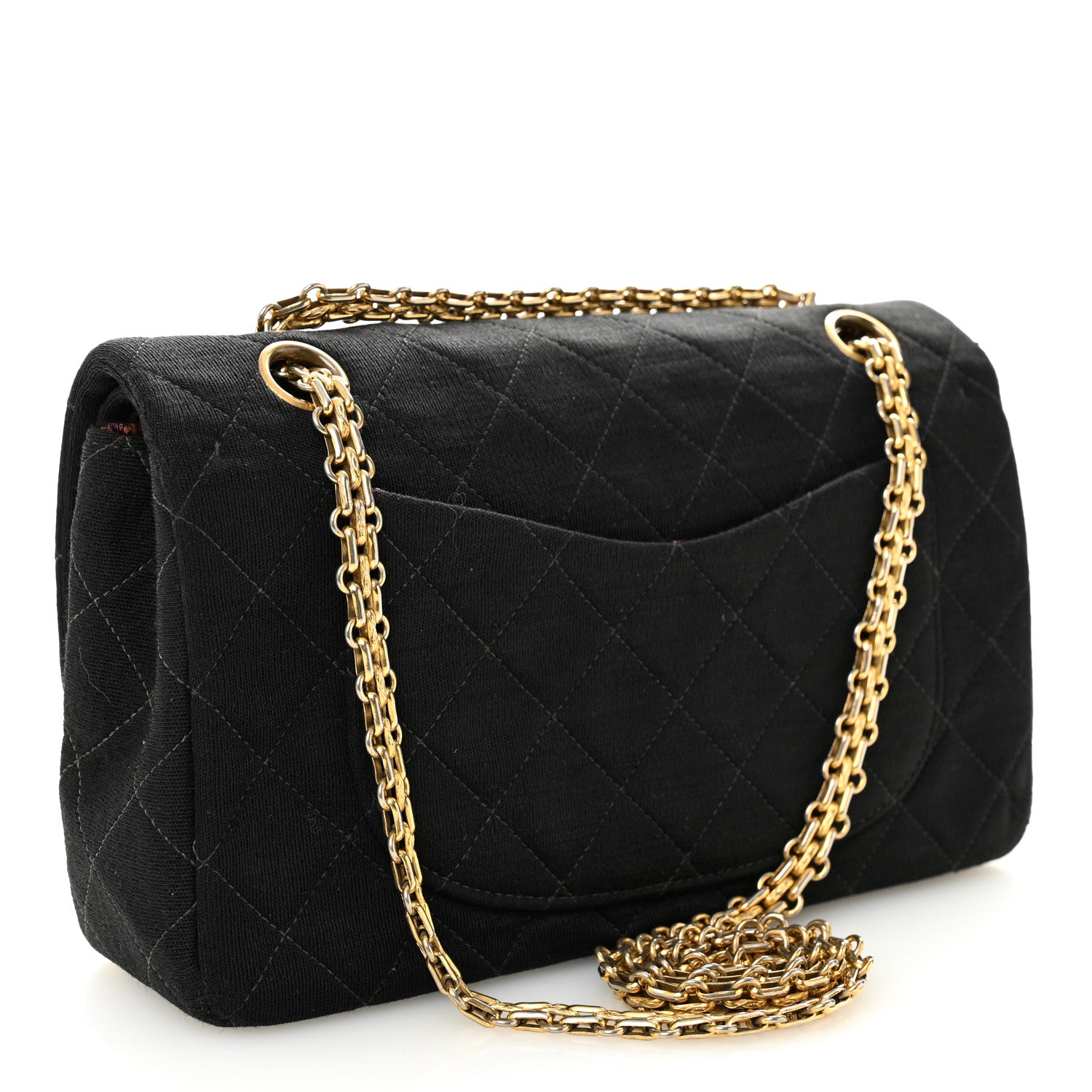 Chanel Jersey Quilted Small Double Flap Black 1789940 – FASHIONPHILE