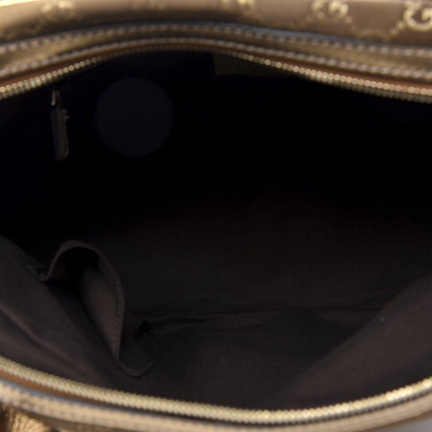 Satin Monogram Small Princy Satchel Bronze