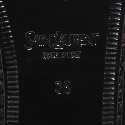 Saint Laurent Calfskin Penny Loafers 38 Black 8 of 11