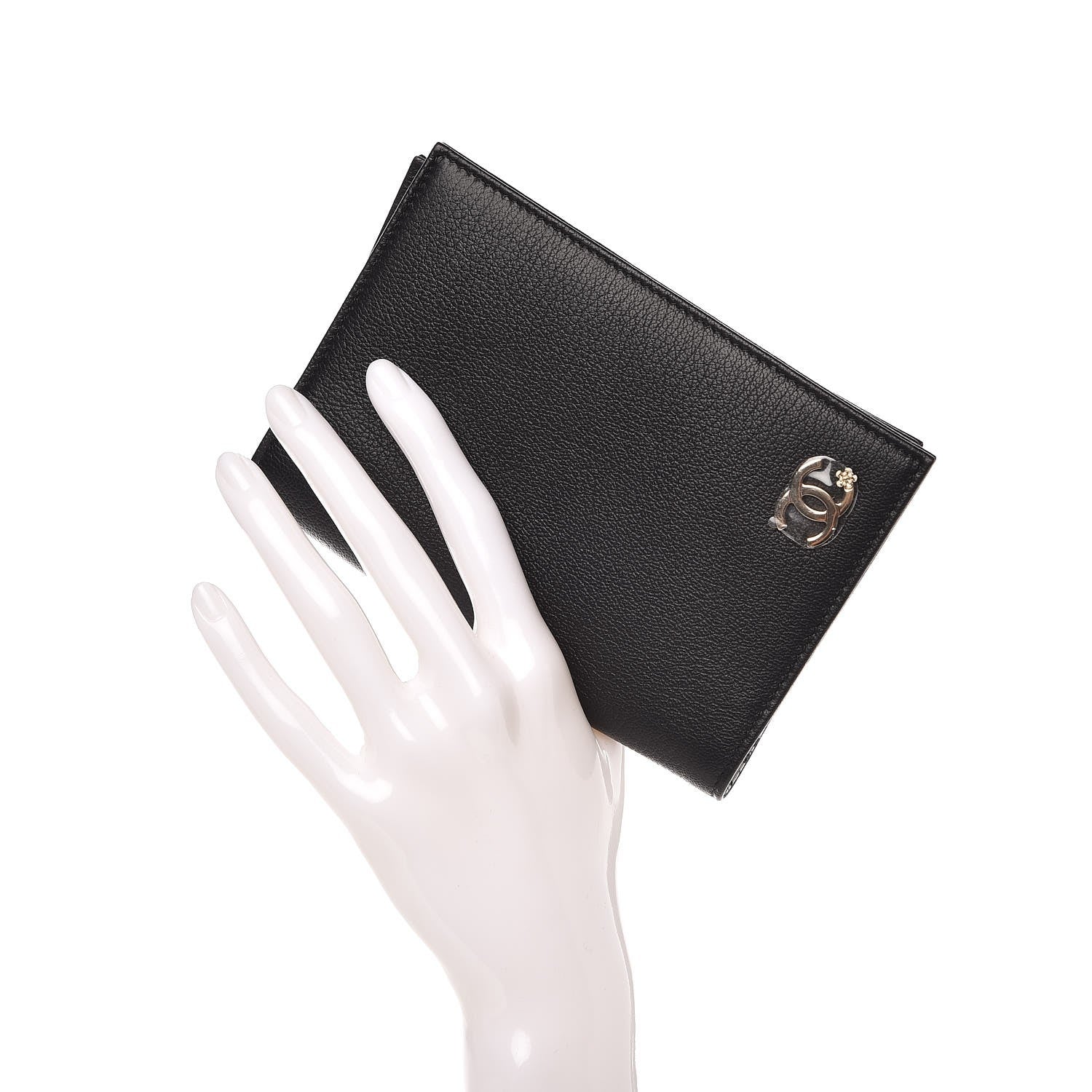 Chanel Goatskin Passport Holder Black 2 of 8