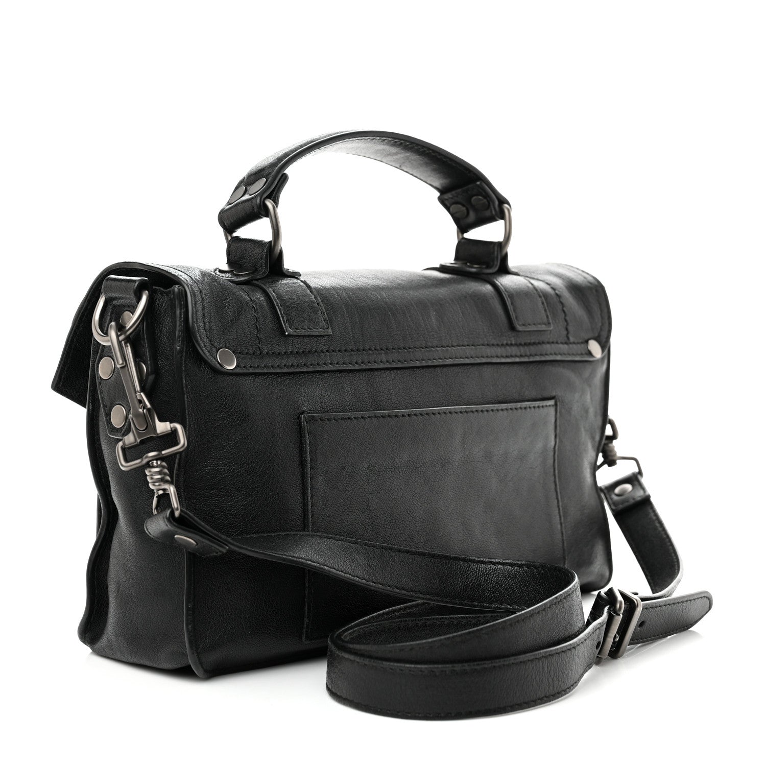 Proenza Schouler Lambskin Tiny PS1 Satchel Black 3 of 13