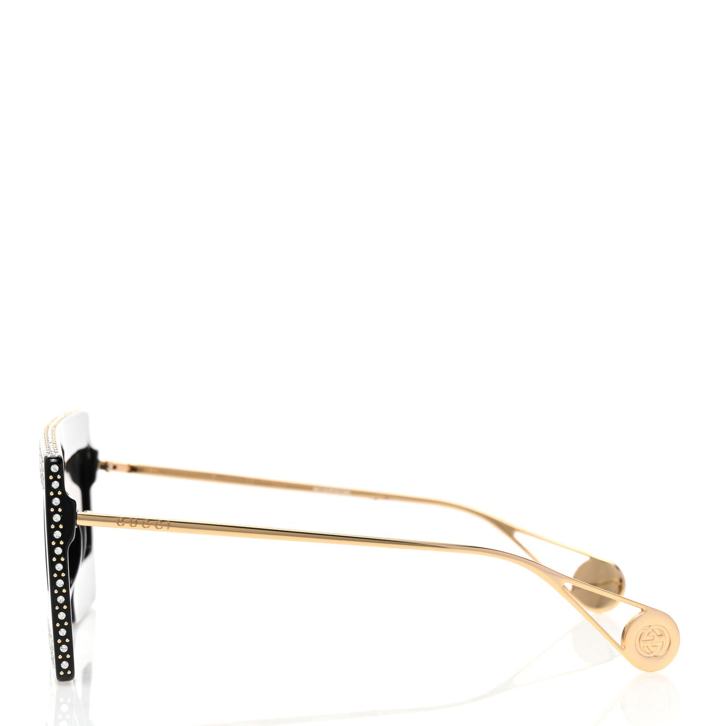 Acetate Crystal Mask-Frame Sunglasses GG0431S Black