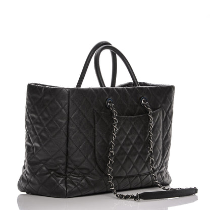 Chanel Caviar Quilted Large Coco Handle Shopping Tote Black 3 of 8