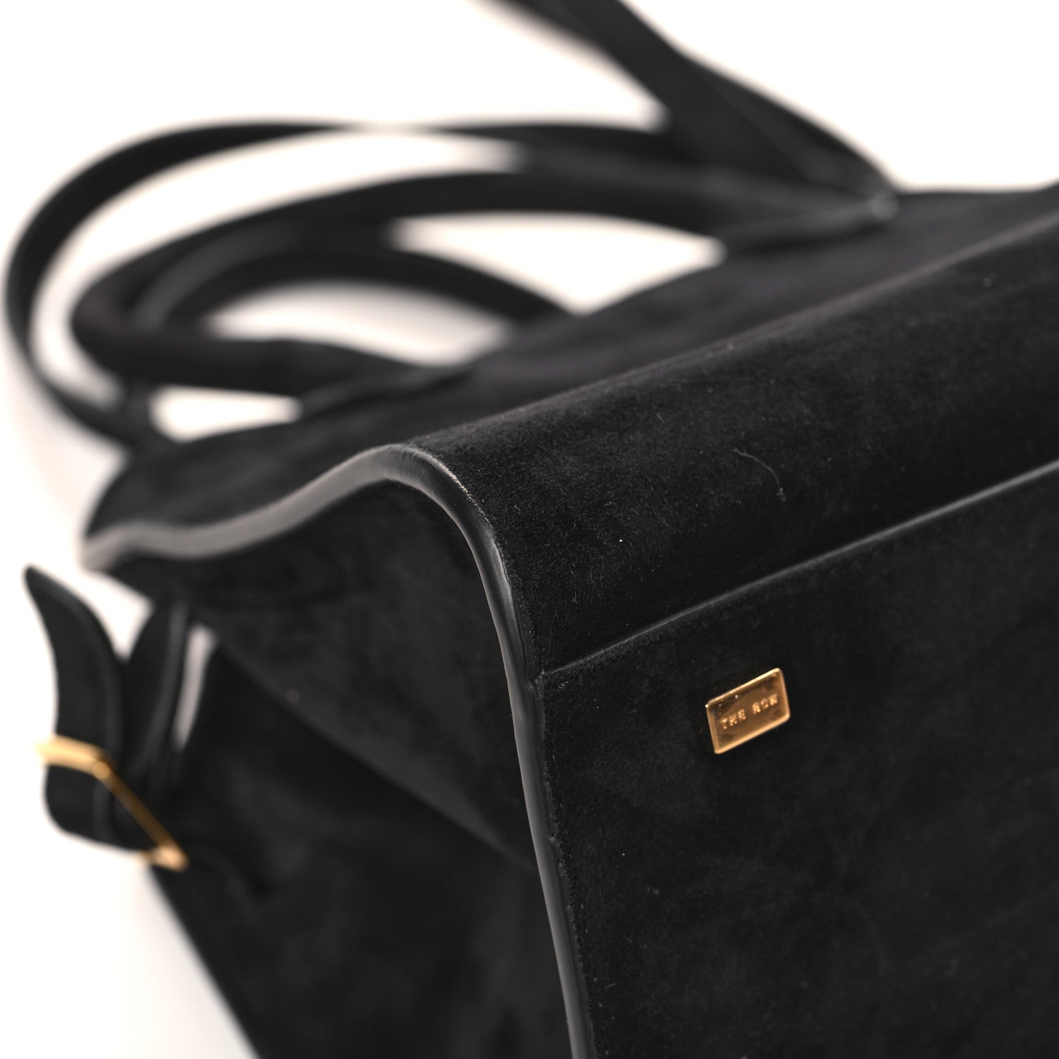 The Row Suede Soft Margaux 10 Bag Black 10 of 11