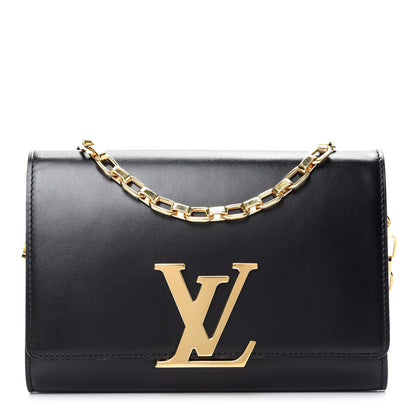 Louis Vuitton Calfskin Chain Louise MM Black 1 of 10