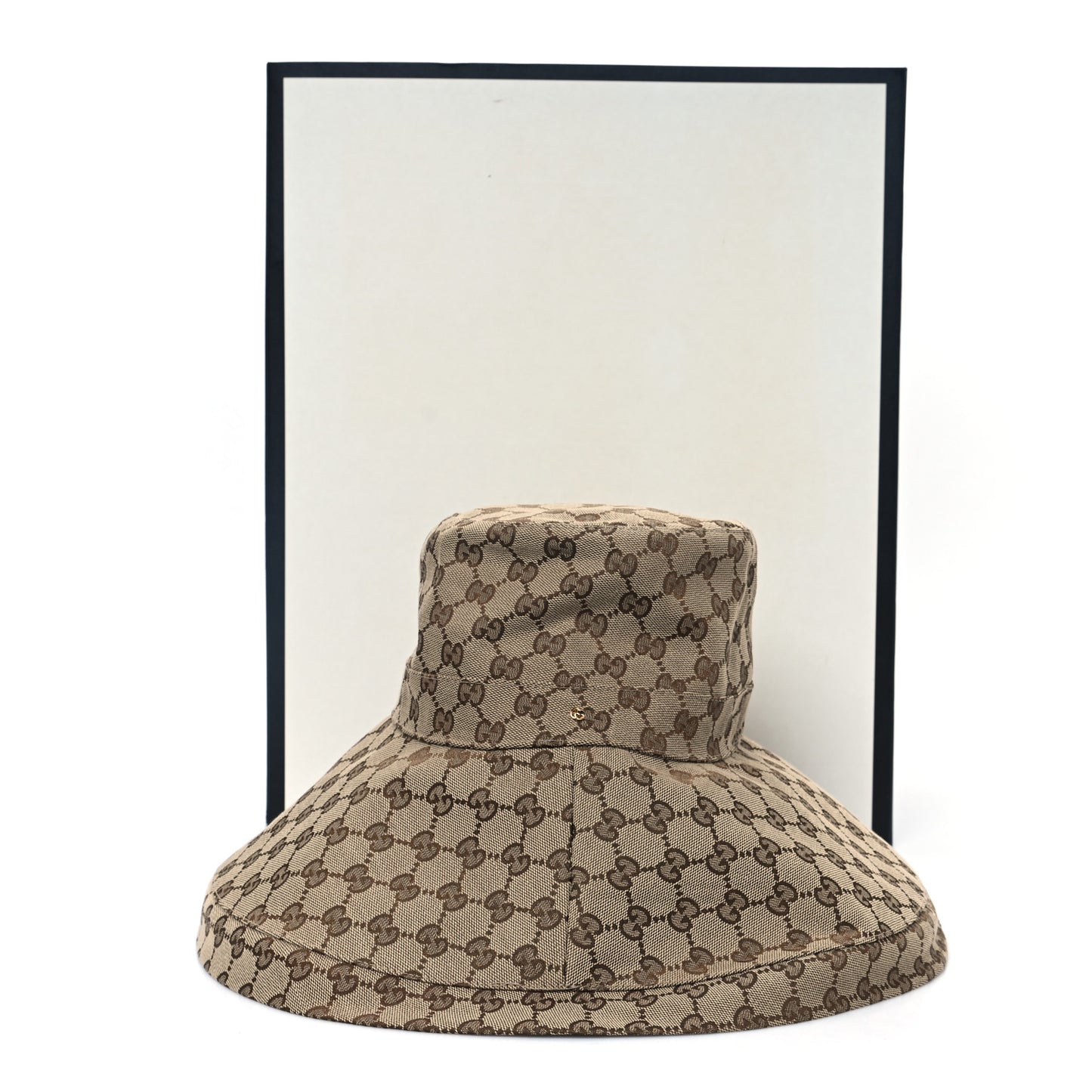 Monogram Wide Brim Hat L Beige