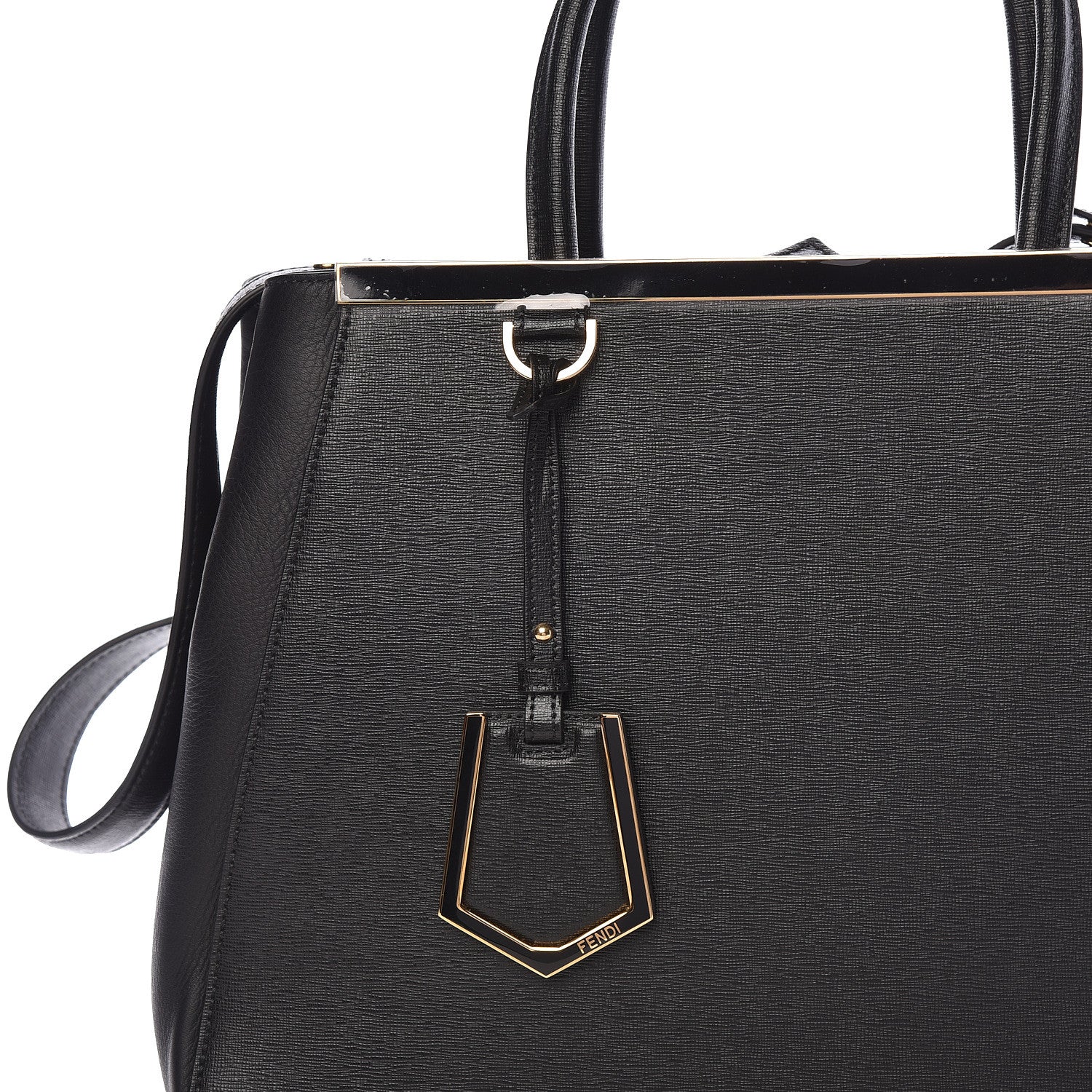 Fendi Vitello Elite Regular 2Jours Tote Black 7 of 9