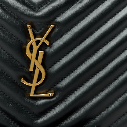 Saint Laurent Calfskin Matelasse Monogram Lou Camera Bag Black 8 of 11
