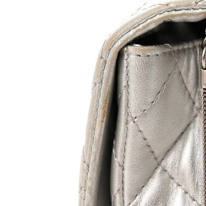 Chanel Metallic Lambskin Quilted Snake Chain 2.55 Reissue Flap Silver 13 of 19