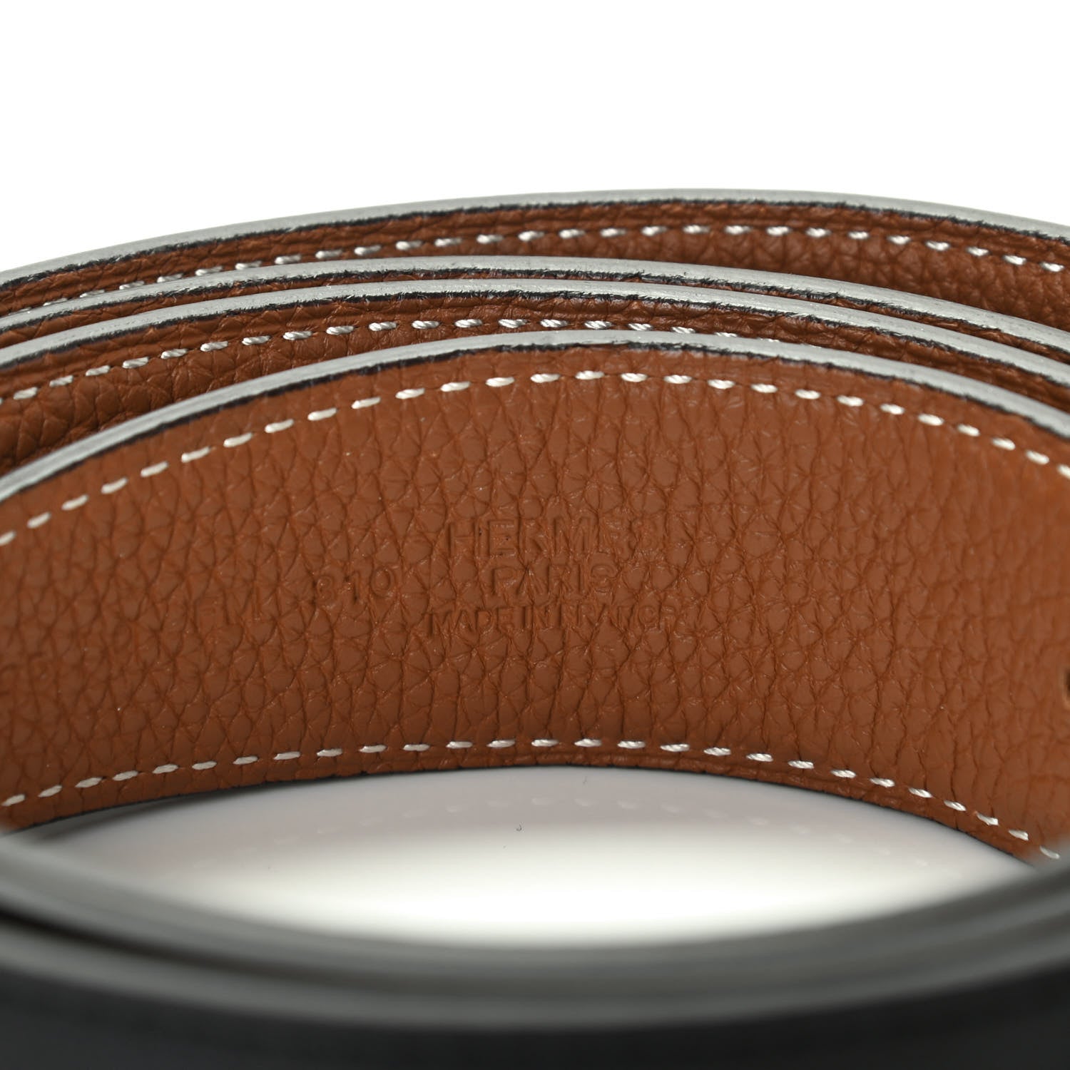 Hermes Box Togo 32mm H Belt 95 Black Gold 3 of 4