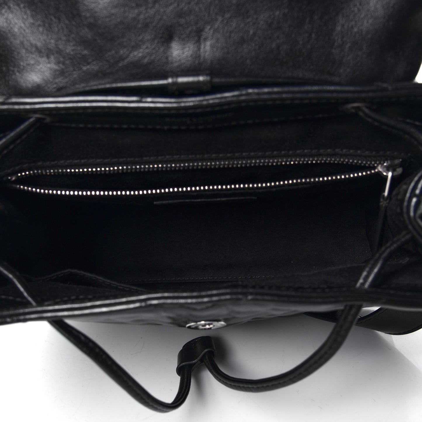 Calfskin Y Quilted Monogram Small Loulou Backpack Black