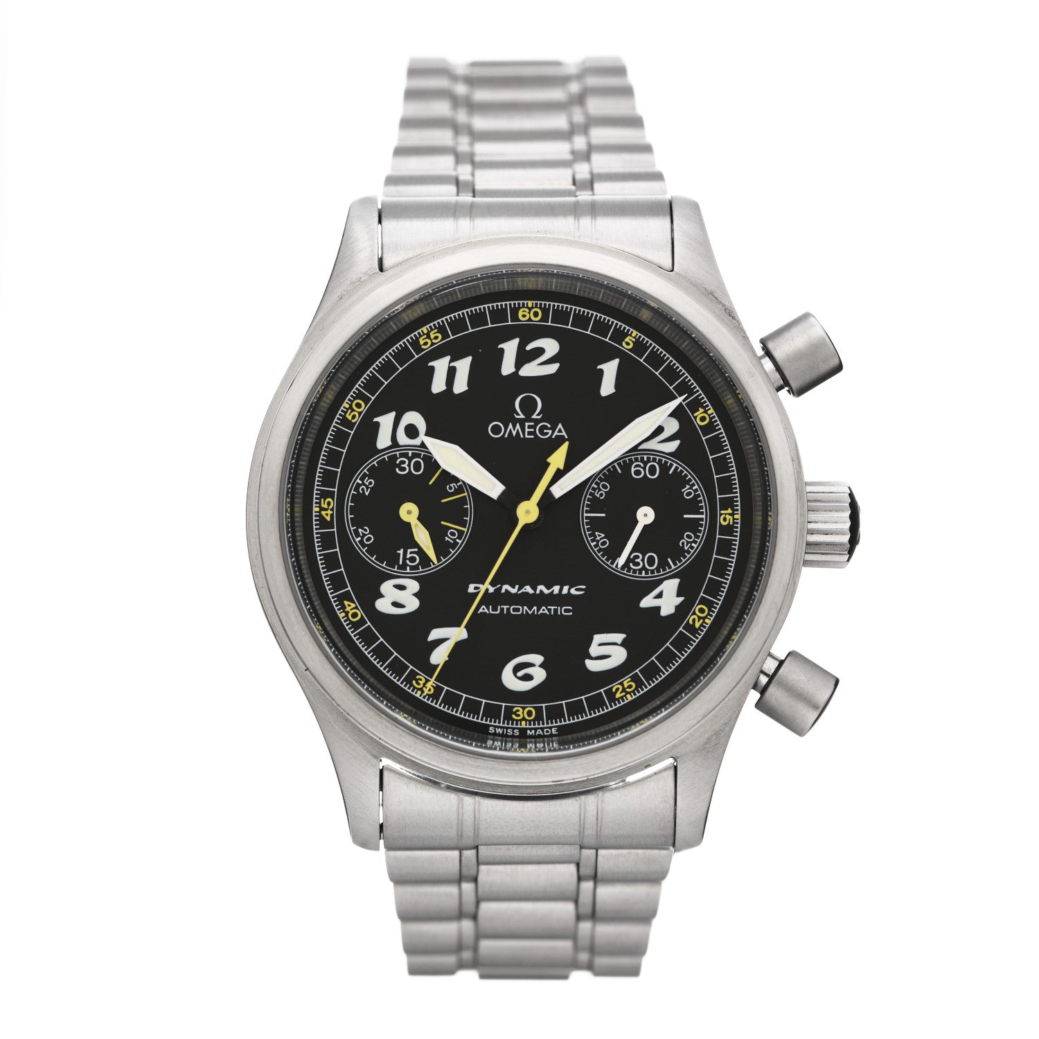 Omega Stainless Steel 38mm Geneva Dynamic Chronograph Automatic Watch Black 5240.50.00 1 of 4