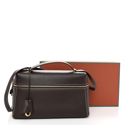 Loro Piana Smooth Calfskin Extra Bag L27 Dark Chocolate Licorice 10 of 10