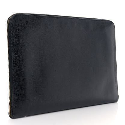 Chanel Caviar Large Timeless CC Cosmetic Pouch Clutch Black 3 of 11