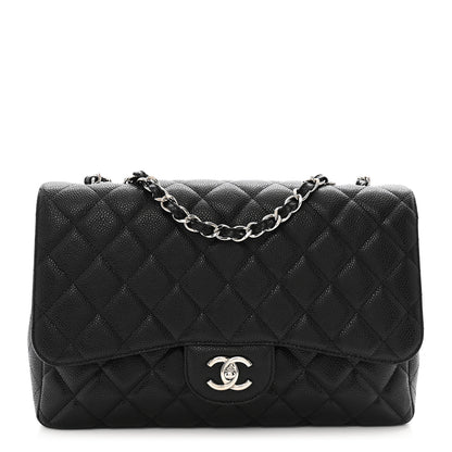Chanel Caviar Quilted Jumbo Single Flap Black 1 of 10