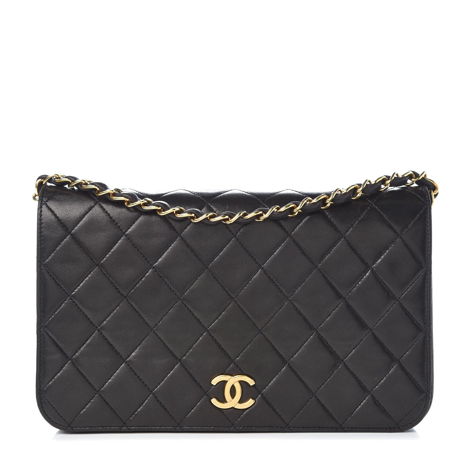 Chanel Lambskin Quilted Wallet On Chain WOC Black 1 of 11