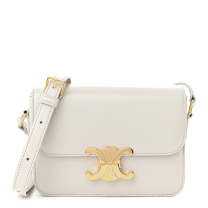 Celine Shiny Calfskin Teen Triomphe Chalk 1 of 12