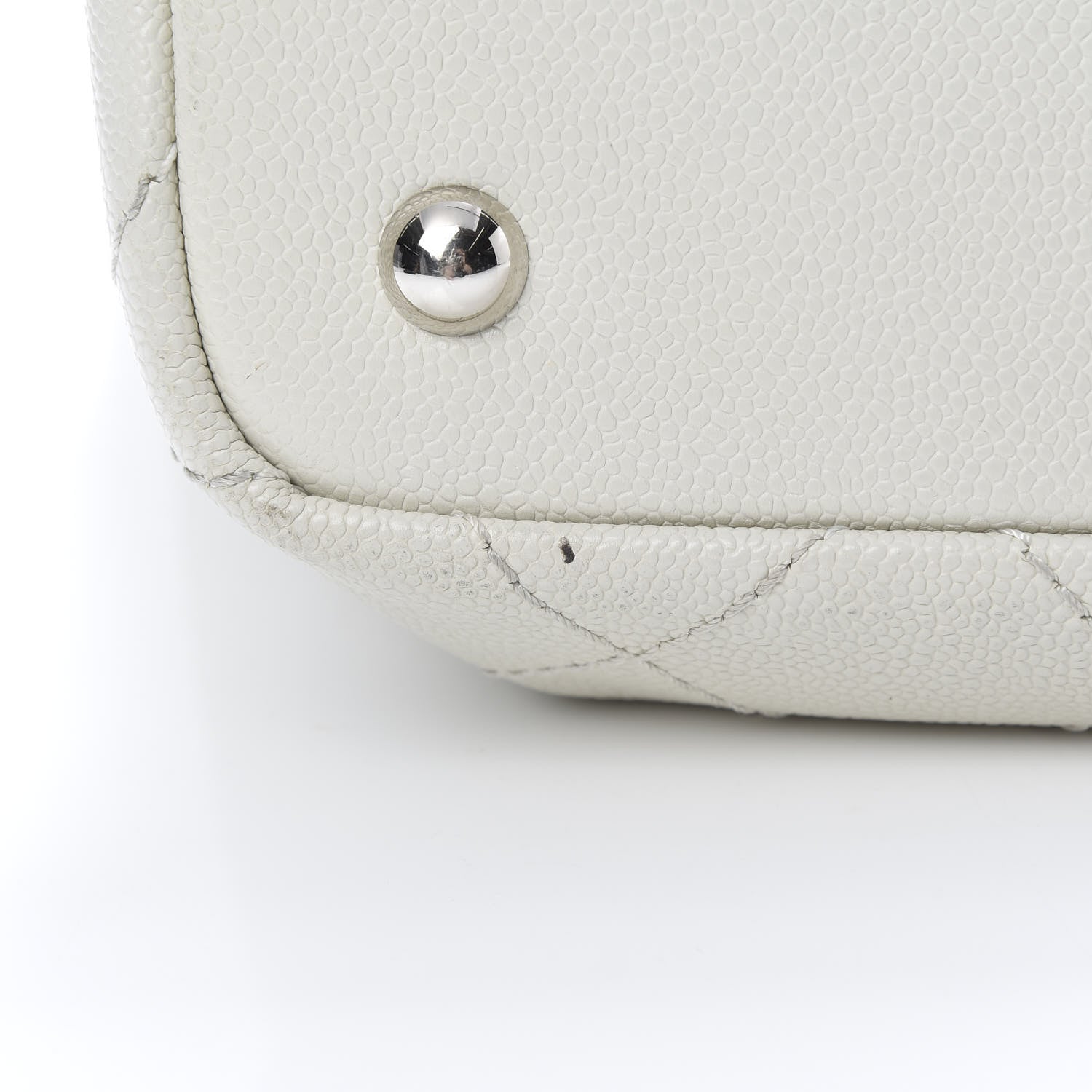 Chanel Grained Calfskin Shopping Fever Tote White 12 of 16
