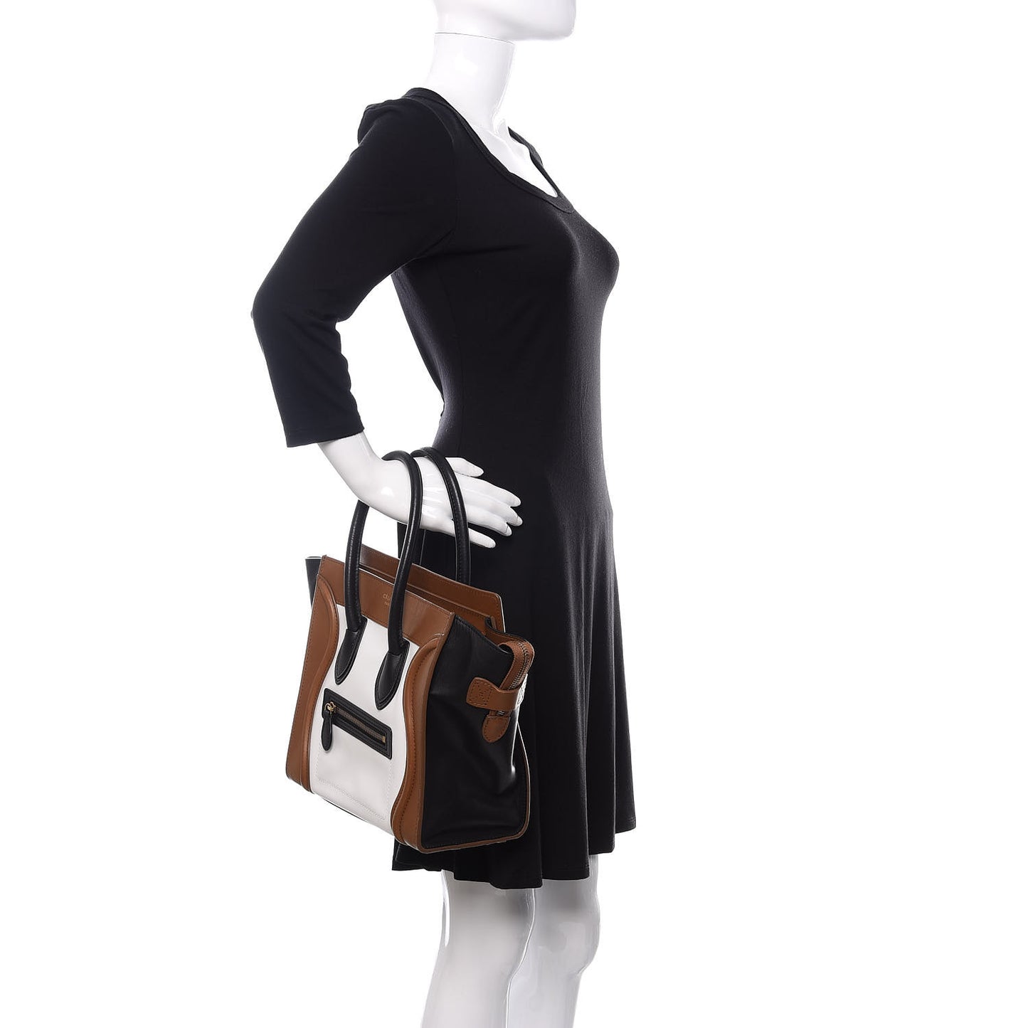 Smooth Calfskin Micro Tri-Color Luggage Brown
