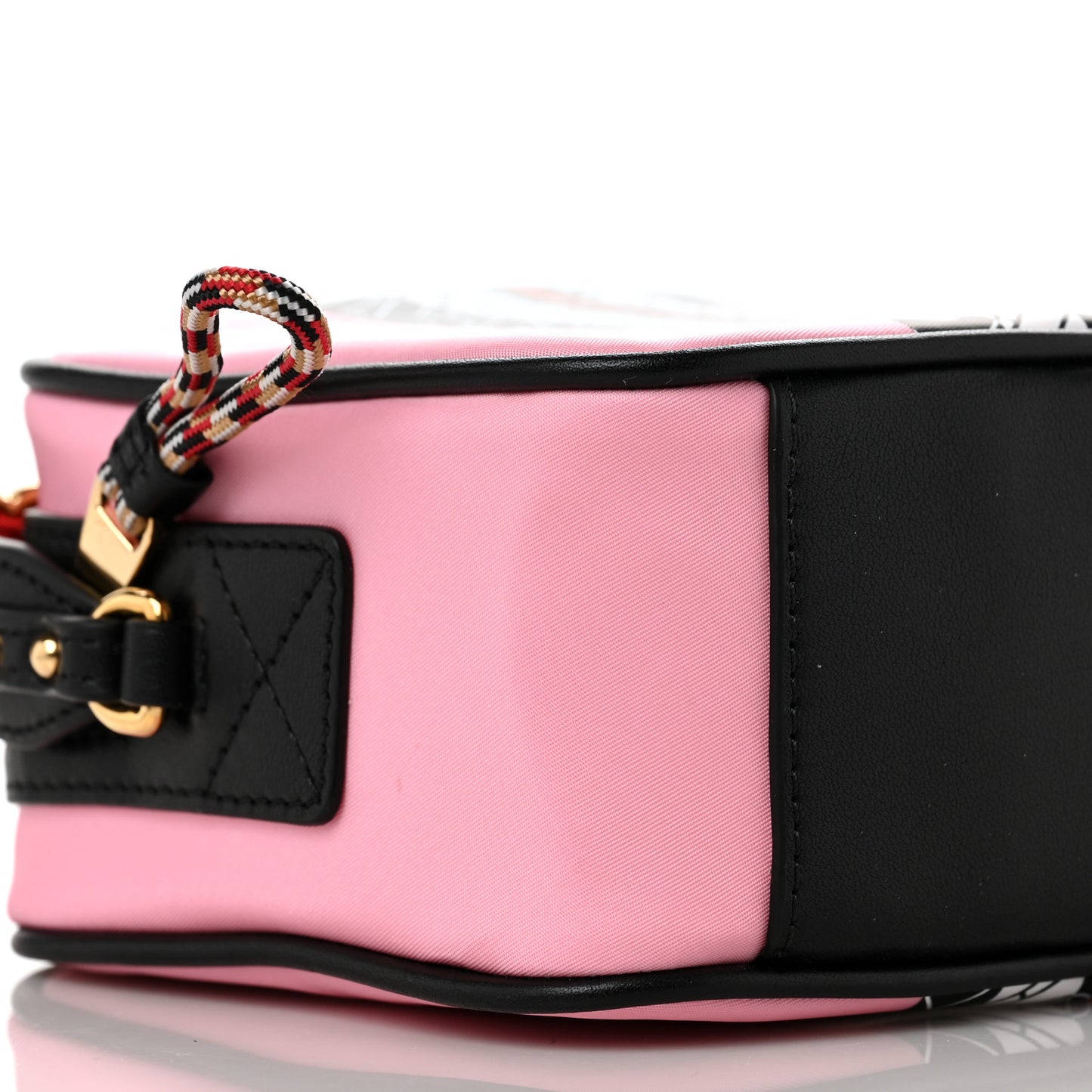 Nylon TB Stripe Camera Bag Pink Black